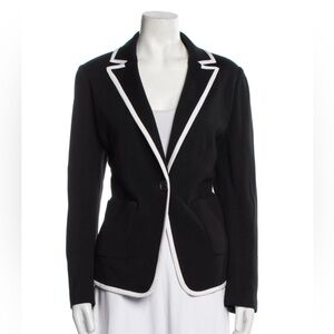 St. John Black Blazer with White Accents